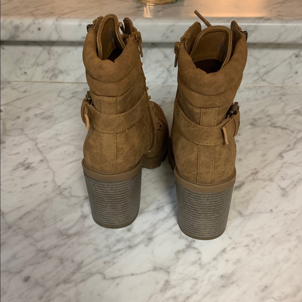 G by Guess Tan Lace-Up high heel Boots W Side Zip Size 8.5 NEW with Box Jaydyn2 - Picture 10 of 10